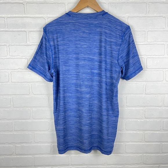 Adidas Athletic T-shirt short sleeve heather blue UPF50 sun protection Size Sm - Picture 2 of 6